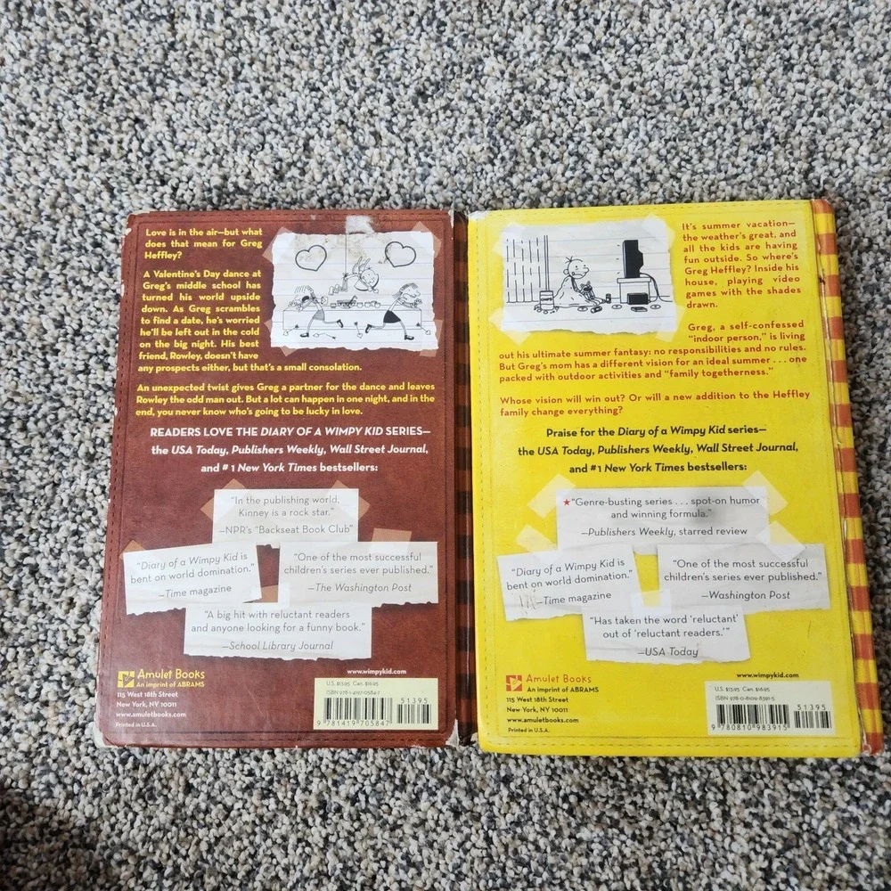 Diary Of A Wimpy Kid Lot Of 2 Dog Days The Third‎ Wheel Children